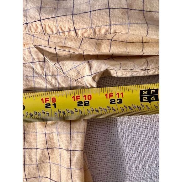 Nautica Button Down Yellow And Blue Check Long Sleeve Shirt Size Medium - Picture 5 of 5
